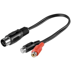 CABLU 5 PINI TATA DIN 2xRCA MAMA 0.2 m