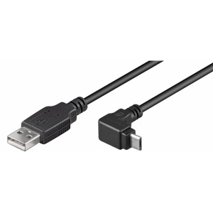 CABLU USB 2.0A MICRO USB 1.8m 90 NEGRU
