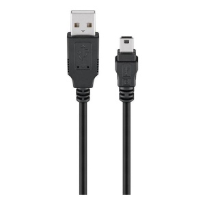 CABLU USB 2.0A MINI USB B 1.5m NEGRU