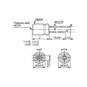 Condensator electrolitic 470 MF/100V 16x25mm PANASONIC - Img 2