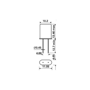 Cristal de quartz Q 4.43 MHz - Img 2
