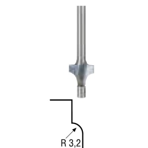 FREZA PENTRU PROFILAT, CONCAVA, R3.2mm - Img 2