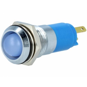INDICATOR LED 230V 10mm CROM ALBASTRU