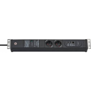 PRELUNGITOR 2 PRIZE, CABLU 3M, MONTARE RACK 19", LAN/IP, PROTECTIE 60.000A, BRENNENSTUHL