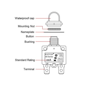 PROTECTIE TERMICA 250V/20A CU INTRERUPATOR RESET - Img 2