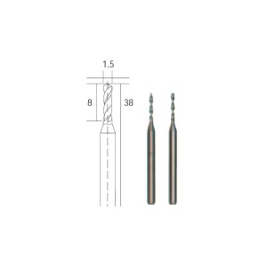 SET 2 BURGHIE CARBURA DE WOFRAM 1.5 mm PROXXON