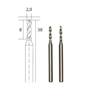 SET 2 BURGHIE CARBURA DE WOFRAM 2mm PROXXON - Img 2