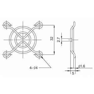 SITA PROTECTIE METAL 40x40 mm NEGRU