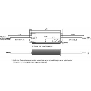 SURSA HLG-60H-24B 24V/2.5A IP67 Vo-Adj. MEAN WELL - Img 2