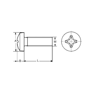 SURUB M4x20 CAP DREPT CRUCE (100 buc) - Img 2