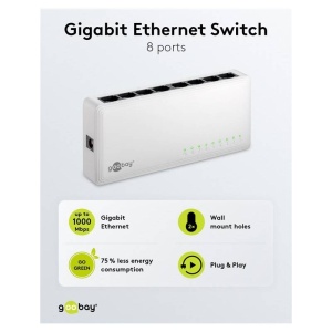 SWITCH 8 PORTURI GIGABIT 1000 Mbit/s 8x RJ45 - Img 5