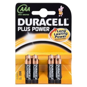 BATERIE ALCALINA 1.5V AAA DURACELL - Set 4 buc.