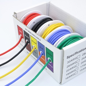 CABLU SILICON 18AWG MULTICOLOR 5 ROLE x 5M