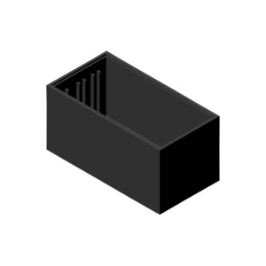 CASETA L40.9 42x22x21 PENTRU TURNARE, NEAGRA