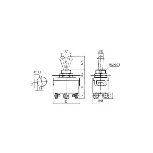 COMUTATOR BASCULANT DPDT 10A - Img 2