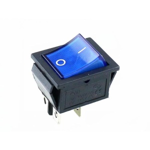 INTRERUPATOR ILUMINAT 2x2 POZ. ON-OFF 16A/250V ALBASTRU