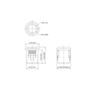 MASCA LED 8 mm PLASTIC - Img 2