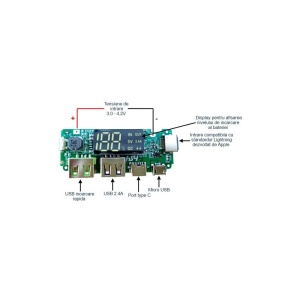 MODUL INCARCARE LI-ION 18650 2.4A CU AFISAJ - Img 4