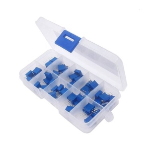 SET SEMIREGLABILI 50 buc, 10 VALORI, 100 Ohm - 100 KOhm