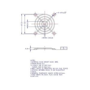 SITA PROTECTIE METAL 60x60 NEGRU - Img 2