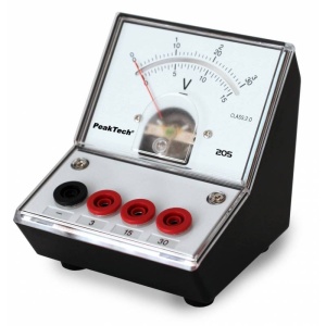 VOLTMETRU DIDACTIC 0-3V 0-15V 0-30V DC PEAKTECH P205-06