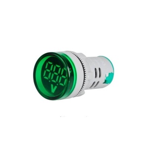VOLTMETRU PANOU LED 22mm 50-500V AC GREEN