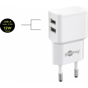 ALIMENTATOR USB 5V/2.4A ALB GOOBAY