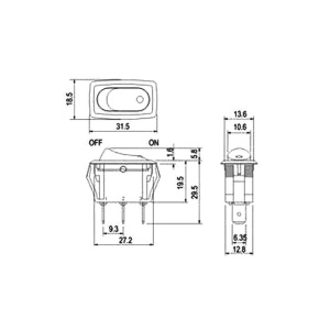 COMUTATOR 1 X 2P ON-OFF LED VERDE - Img 2