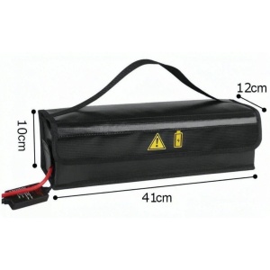 GEANTA IGNIFUGA PENTRU ACUMULATORI CU LITIU 410x100x120mm BLACK - Img 2