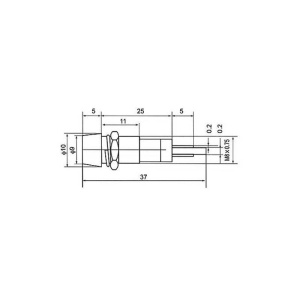 INDICATOR CU LED 12V 8.2mm VERDE-CONC - Img 2