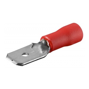 PAPUC 6.3mm TATA IZOLAT ROSU