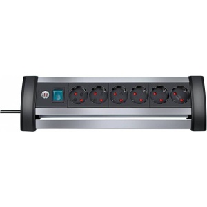PRELUNGITOR 6 PRIZE, CABLU 3M, DESKTOP, ALUMINIU, SWITCH ON/OFF, BRENNENSTUHL