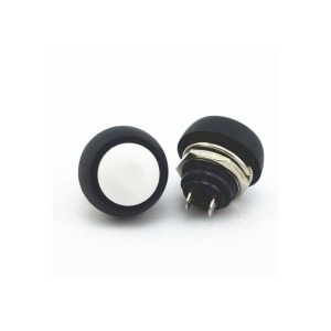 PUSH BUTON 12 mm ALB FARA RETINERE