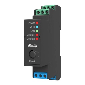 RELEU SMART 16A x 2 CANALE, Wi-Fi/BT/LAN, SHELLY PRO 2 SINA DIN