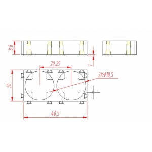 SET 10 COLIERE 2x18650 - Img 2