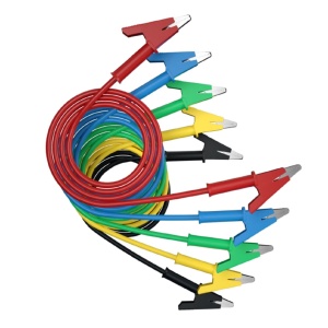 SET 5 TESTERE CU CROCODILI CABLU SILICON 1M