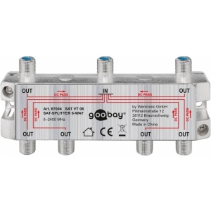 SPLITTER 6 CAI SAT 5-2500 MHZ POWER PASS