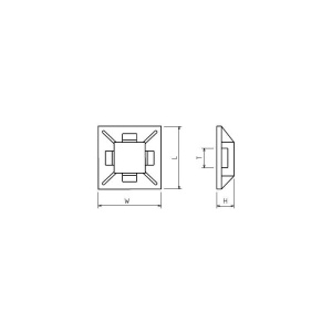 SUPORT COLIER PATRAT 19x19 mm - Img 3