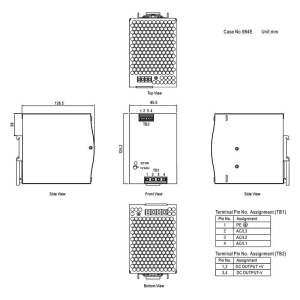 SURSA 24V/20A TDR-480-24 MEAN WELL - Img 2