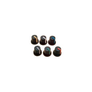 BUTON POTENTIOMETRU 16.8/6 NEGRU/ROSU