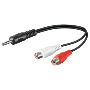 CABLU STEREO 3.5mm TATA-2xRCA MAMA 0.20m