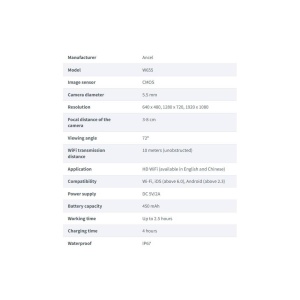 CAMERA ENDOSCOPICA WiFi ANCEL W655 10m - Img 3