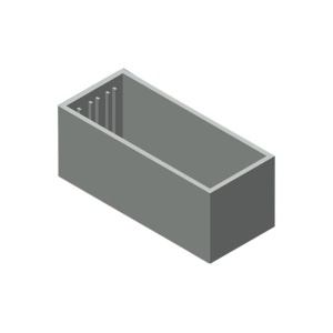 CASETA L50.8 52x22x21 PENTRU TURNARE, GRI