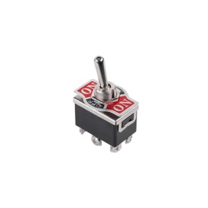 COMUTATOR BASCULANT 2x3 POZITII 10A ON-OFF-ON
