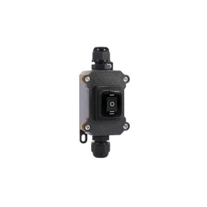 COMUTATOR BASCULANT IMPERMEABIL 16A/230VAC 2xIESIRI NEGRU IP67