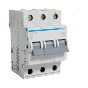 Disjunctor 3P 50A 4.5kA curba C 3M MY350 HAGER