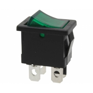 INTRERUPATOR MINI BIPOLAR CU ILUMINAT VERDE