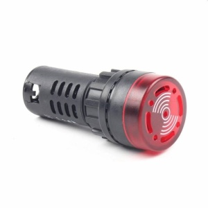 LAMPA SEMNALIZARE LED + BUZER, 24V AC/DC, ROSU