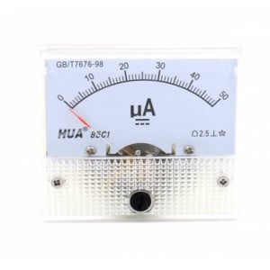 MICROAMPERMETRU PANOU 50uA 64x56mm