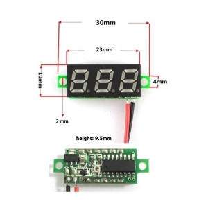MODUL VOLTMETRU DIGITAL ROSU DC 2.5-30V - Img 2